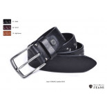 Ceinturon Jeans noir cuir pleine fleur orné