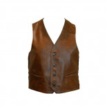 Gilet en cuir d'Agneau homme  artisanale WEST