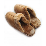 Mules en peau d'agneau femme / homme NOISETTE