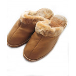 Mules en peau d'agneau femme / homme NOISETTE