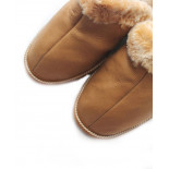 Mules en peau d'agneau femme / homme NOISETTE