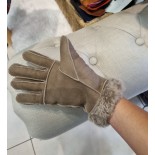 Gants cuir d'agneau pleine fleur nubuck.